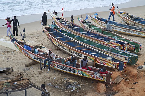 Bakau fish market, Bakau, near Banjul, Gambia, West Africa, Africa 