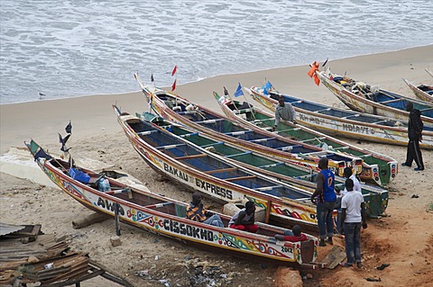 Bakau fish market, Bakau, near Banjul, Gambia, West Africa, Africa