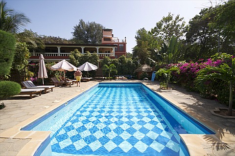 Ngala Lodge, situated between the resorts of Bakau and Fajara, near Banjul, Gambia, West Africa, Africa