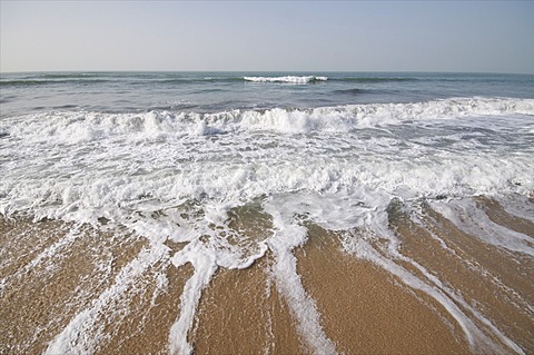 Beach at Ngala Lodge, situated between the resorts of Bakau and Fajara, near Banjul, Gambia, West Africa, Africa 