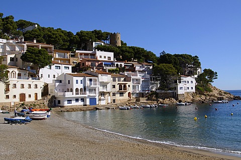 The beautiful cove of Sa Tuna, near Begur, Costa Brava, Catalonia, Spain, Mediterranean, Europe 