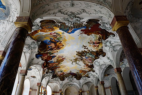 The Garden Hall in the Residence Palace, UNESCO World Heritage Site, Wurzburg, Bavaria, Germany, Europe