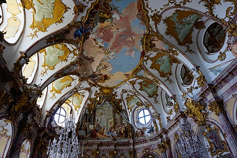 The imperial hall in the Residence Palace, UNESCO World Heritage Site, Wurzburg, Bavaria, Germany, Europe