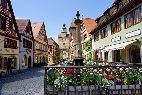 Rothenburg ob der Tauber, Romantic Road, Franconia, Bavaria, Germany, Europe