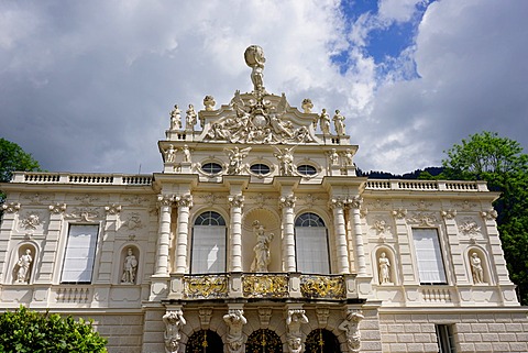 Palace of Linderhof, royal villa of King Ludwig the Second, Bavaria, Germany, Europe