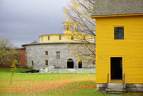 Round barn, Hancock Shaker Village, Pittsfield, The Berkshires, Massachusetts, New England, United States of America, North America