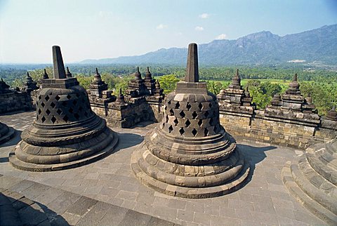 Buddhist temple, Borobudur, UNESCO World Heritage Site, Java, Indonesia, Southeast Asia, Asia