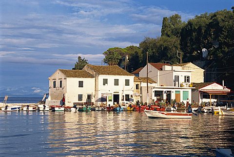 Loggos harbour, Paxos, Ionian Islands, Greek Islands, Greece, Europe