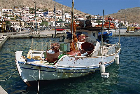 Emborio, Chalki (Halki), Dodecanese, Greek Islands, Greece, Europe