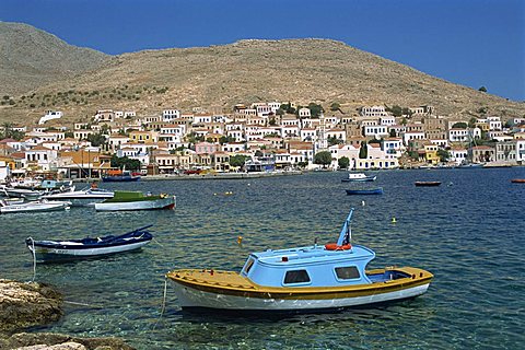 Emborio, Chalki (Halki), Dodecanese, Greek Islands, Greece, Europe