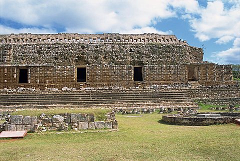 Codz Poop (Palace of Masks), Puuc Mayan site, Kabah, Yucatan, Mexico, North America