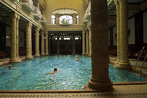 The famous Gellert Spa in Buda, Budapest, Hungary, Europe