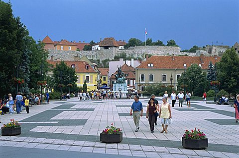 Istvan Dobo Ter Square, Eger, Hungary, Europe