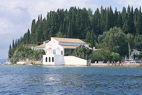 Lawrence Durrell's house, Kouloura, Corfu, Greek Islands, Greece, Europe