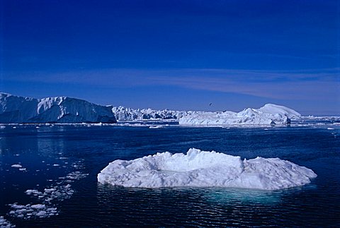 Icebergs from the icefjord, Ilulissat, Disko Bay, Greenland, Polar Regions