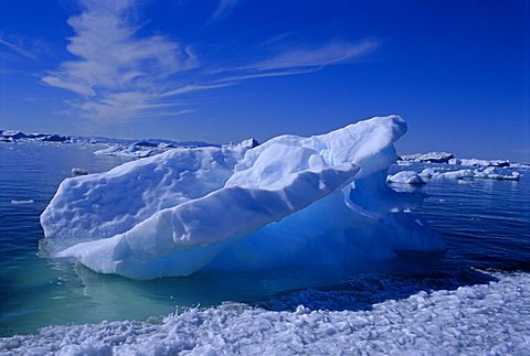 Icebergs from the icefjord, Ilulissat, Disko Bay, Greenland, Polar Regions