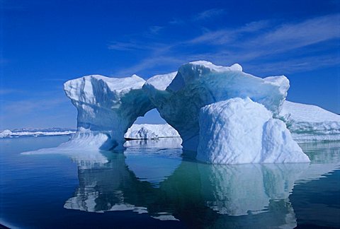 Icebergs from the icefjord, Ilulissat, Disko Bay, Greenland, Polar Regions