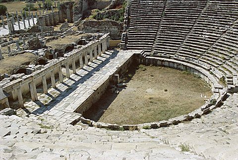 The Roman theatre, archaeological site, Aphrodisias, Anatolia, Turkey, Asia Minor