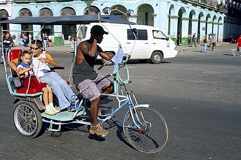 Cycle taxi, Havana, Cuba, West Indies, Central America