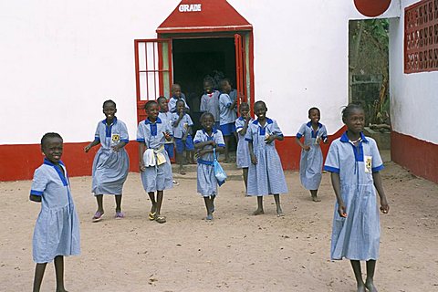 Children at Gambian school, The Gambia, West Africa, Africa