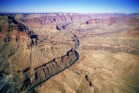 Grand Canyon, from helicopter, UNESCO World Heritage Site, Arizona, United States of America, North America