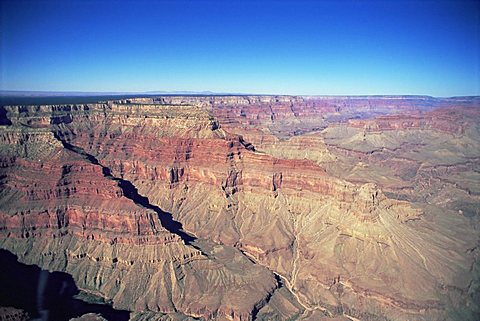 Grand Canyon, from helicopter, UNESCO World Heritage Site, Arizona, United States of America, North America