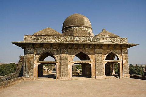 The Jahaz Mahal or Ships Palace in the Royal Enclave, Mandu, Madhya Pradesh state, India, Asia