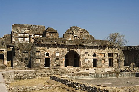 Champa Baoli in the Royal Enclave, Mandu, Madhya Pradesh state, India, Asia