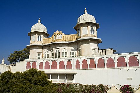 Shiv Niwas Palace, a former royal guest house and now a heritage hotel, Udaipur, Rajasthan state, India, Asia