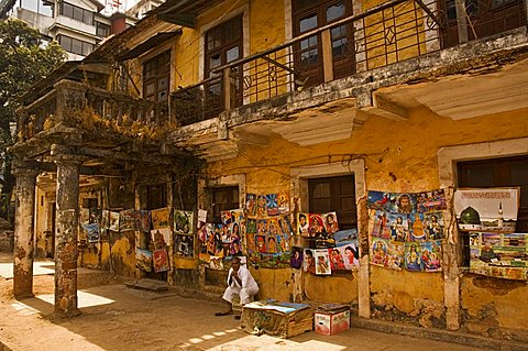 Decaying house in  Panaji formerly known as Panjim, Goa, India