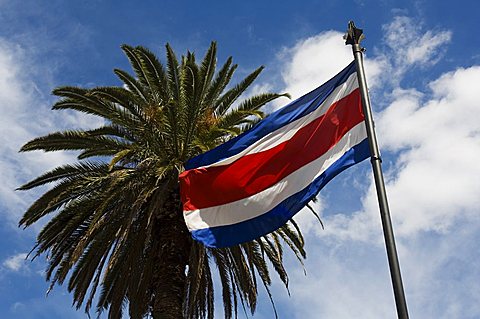 Costa Rican Flag, San Jose, Costa Rica