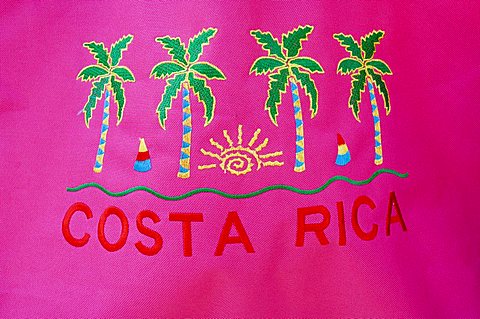 Colourful beach wraps for sale, Manuel Antonio, Costa Rica, Central America