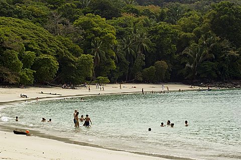 Beach inside Manuel Antonio National Park, Pacific Coast, Costa Rica, Central America