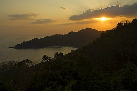 Sunset over Punta Islita, Nicoya Pennisula, Costa Rica, Central America