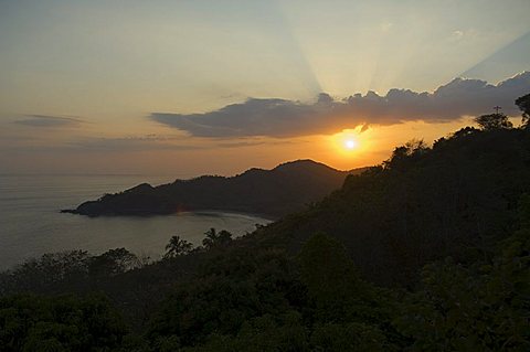 Sunset over Punta Islita, Nicoya Pennisula, Costa Rica, Central America