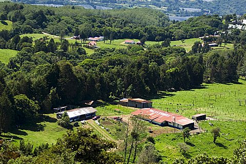 Farming on the slopes of the Poas Vocano, Costa Rica, Central America