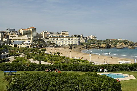 The beach, Biarritz, Basque country, Pyrenees-Atlantiques, Aquitaine, France, Europe