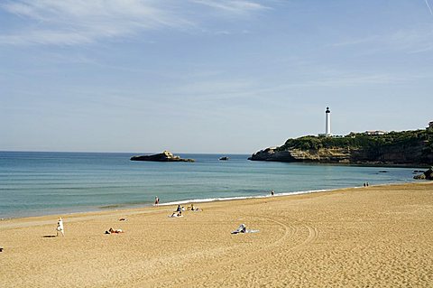 The beach, Biarritz, Basque country, Pyrenees-Atlantiques, Aquitaine, France, Europe