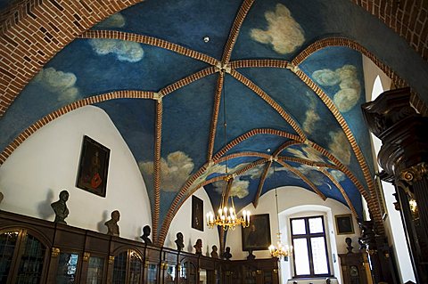 Library of the Collegium Maius Museum of the Jagiellonian University, the oldest university building and connected with Copernicus, Old Town District, Krakow (Cracow), UNESCO World Heritage Site, Poland, Europe