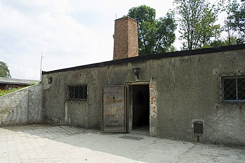 Crematorium, Auschwitz concentration camp, now a memorial and museum, UNESCO World Heritage Site, Oswiecim near Krakow (Cracow), Poland, Europe