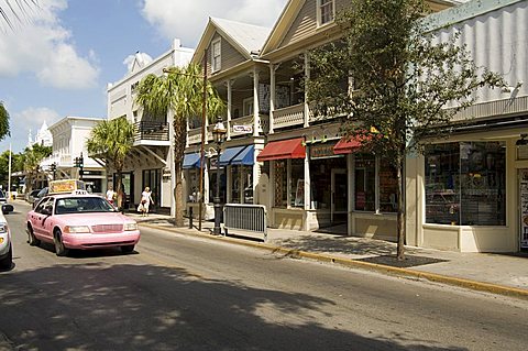 Pink taxis, Duval Street, Key West, Florida, United States of America, North America