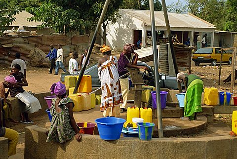 Communal well, near Banjul, Gambia, West Africa, AFrica