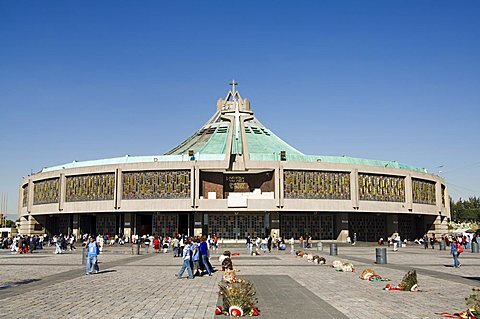 Basilica de Guadalupe, a famous pilgrimage center, Mexico City, Mexico, North America