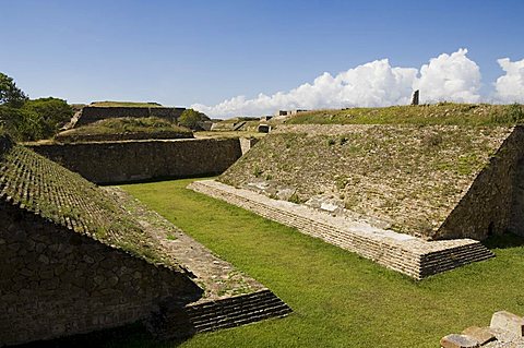 The ball court at the ancient Zapotec city of Monte Alban, UNESCO World Heritage Site, near Oaxaca City, Oaxaca, Mexico, North America