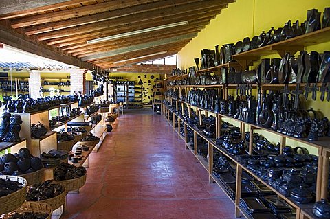 Black pottery typical of Oaxaca, Mexico, North America