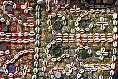 Cowries, beads and buttons, Cappadocia, Anatolia, Turkey, Asia Minor, Eurasia