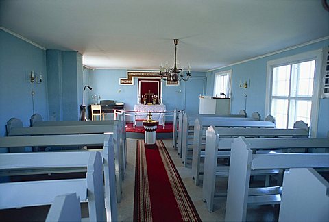 Church in Ilimanaq, formerly Claushavn, Greenland, Polar Regions