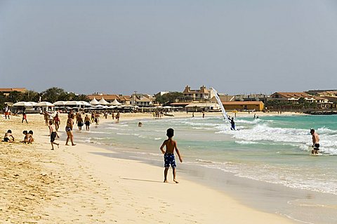 Beach at Santa Maria, Sal (Salt), Cape Verde Islands, Africa