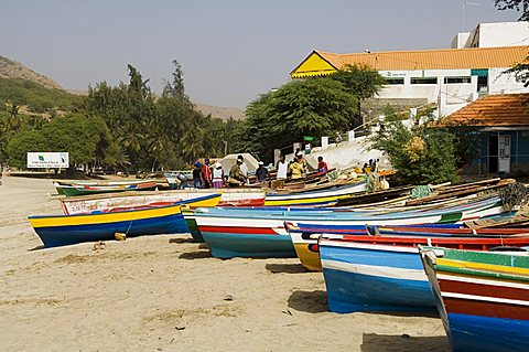 Fishing boats, Tarrafal, Santiago, Cape Verde Islands, Africa