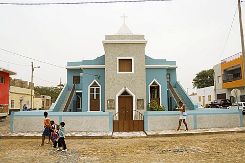 The town of Espargos, Sal, Cape Verde Islands, Africa